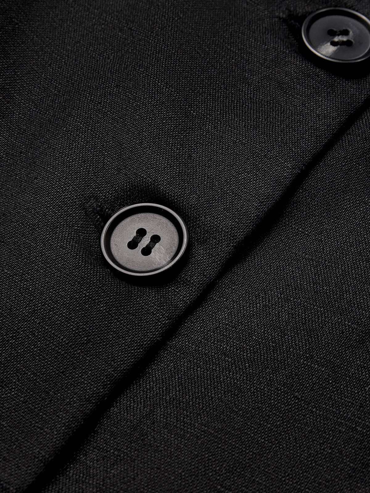 Cotton And Linen Crew Neck Button Design Sleeveless Tank Top