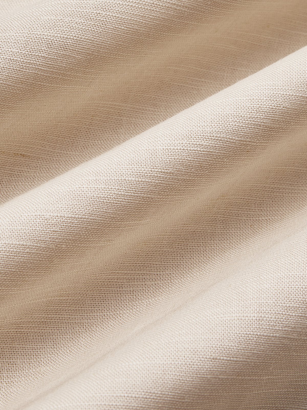 Cotton And Linen Crew Neck Plain Sleeveless Maxi Dress